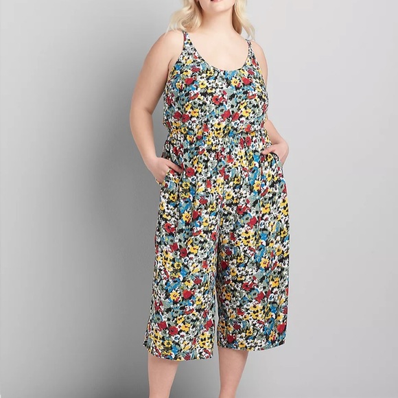 Lane Bryant Pants - LANE BRYANT Floral Jumpsuit
